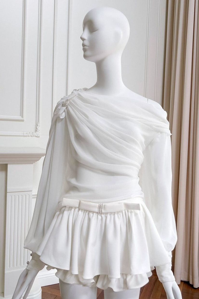 Dendy - Long-Sleeve Top and Skirt Set