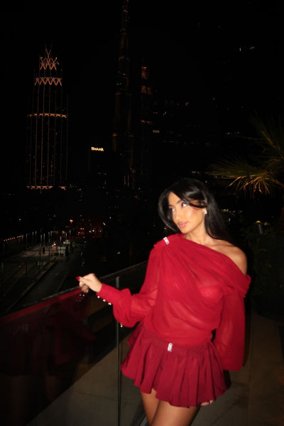 Dendy - Long-Sleeve Top and Skirt Set