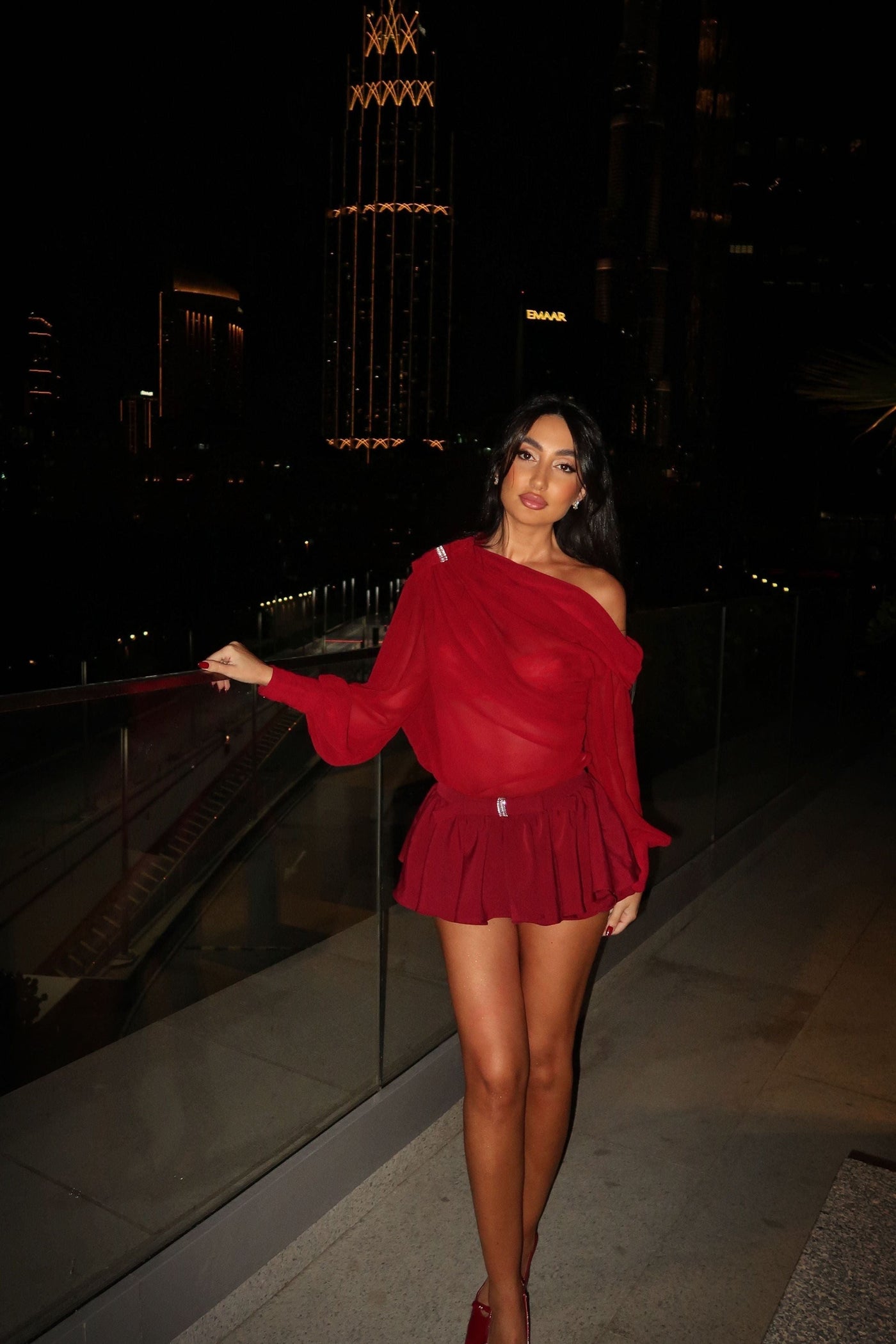 Dendy - Long-Sleeve Top and Skirt Set