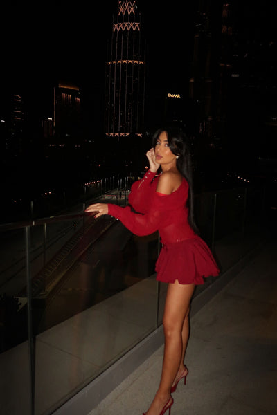 Dendy - Long-Sleeve Top and Skirt Set