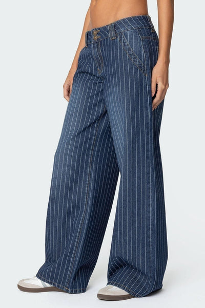 Angel | Striped Low Rise Jeans
