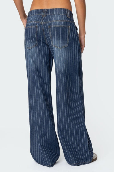 Angel | Striped Low Rise Jeans