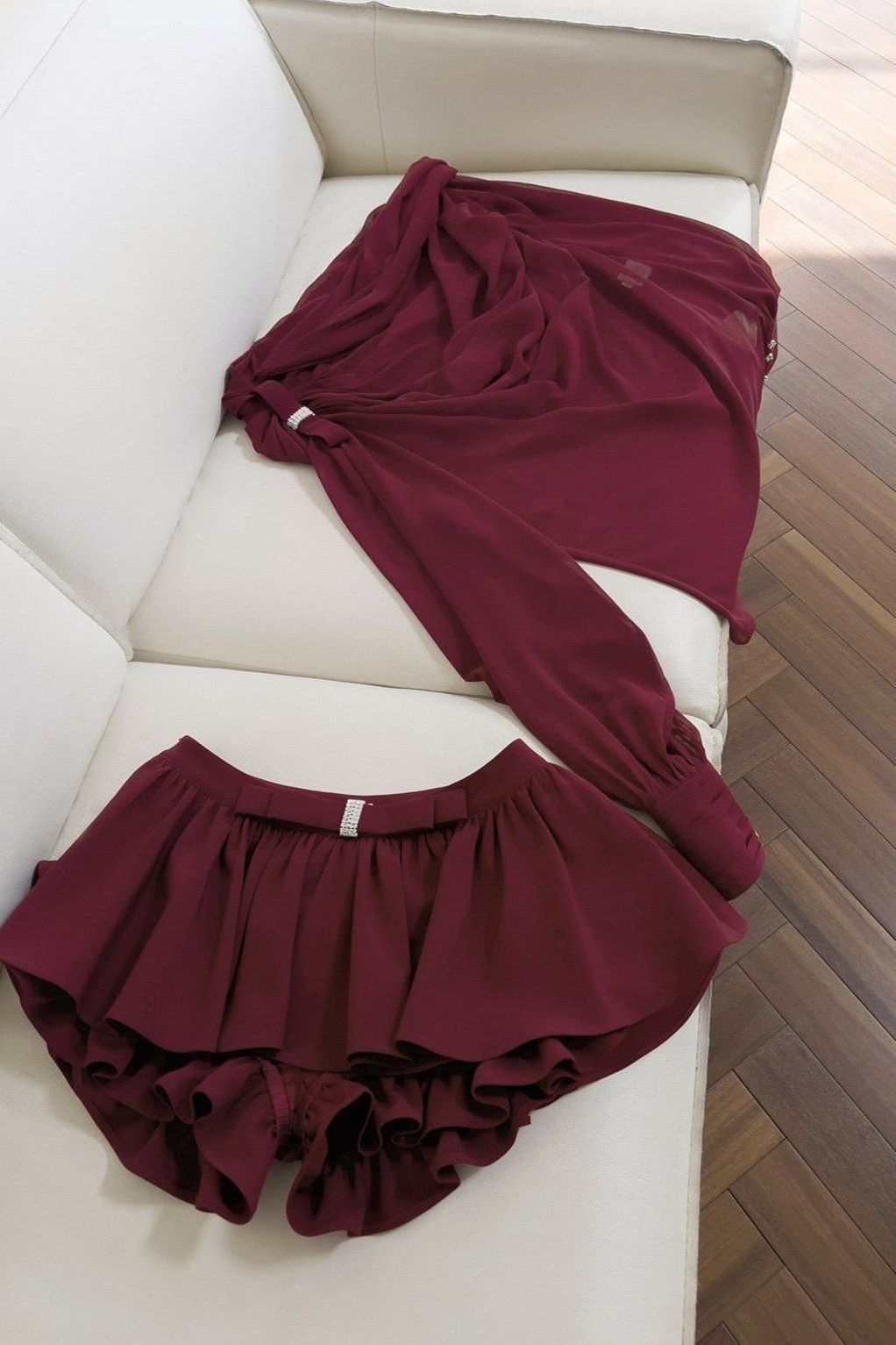 Dendy - Long-Sleeve Top and Skirt Set