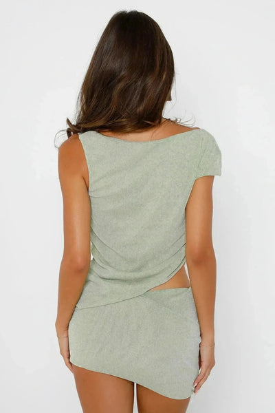 Zora - One-Shoulder Two-Piece Set