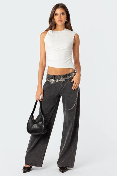 Raelynn | Washed Low Rise Jeans