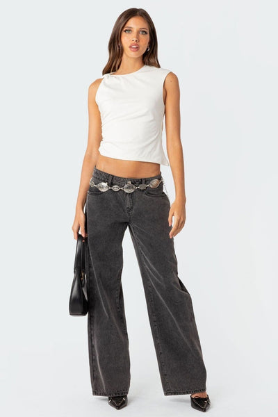 Raelynn | Washed Low Rise Jeans