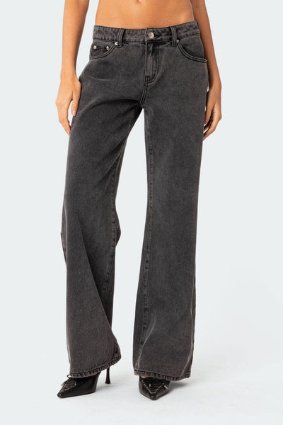 Raelynn | Washed Low Rise Jeans