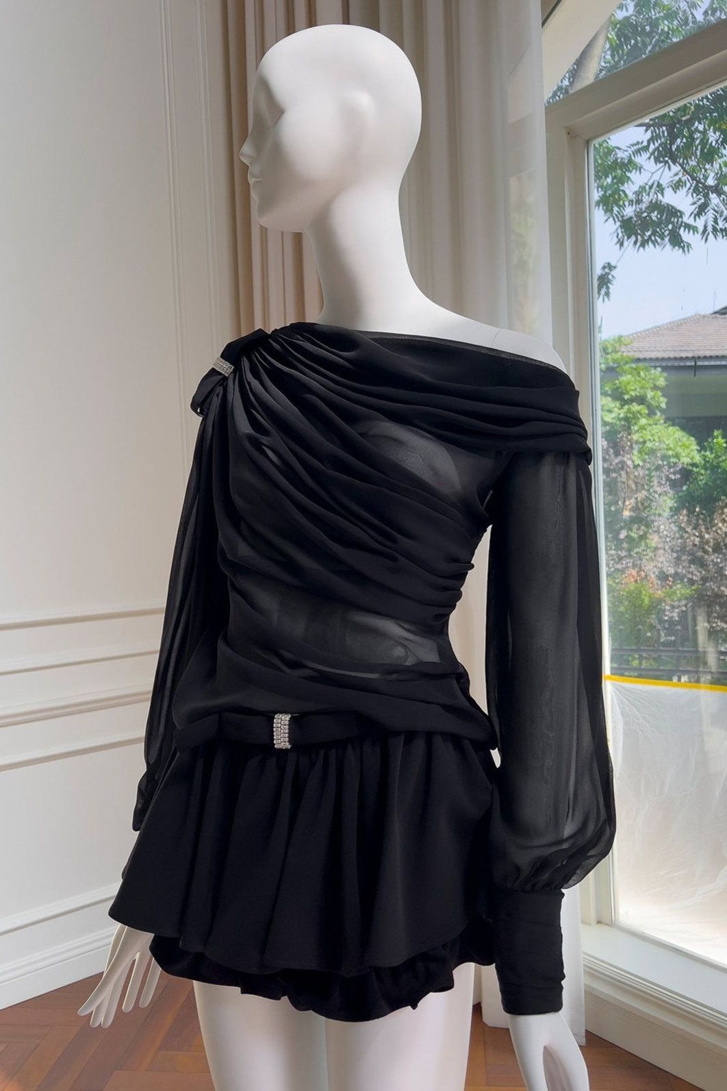 Dendy - Long-Sleeve Top and Skirt Set