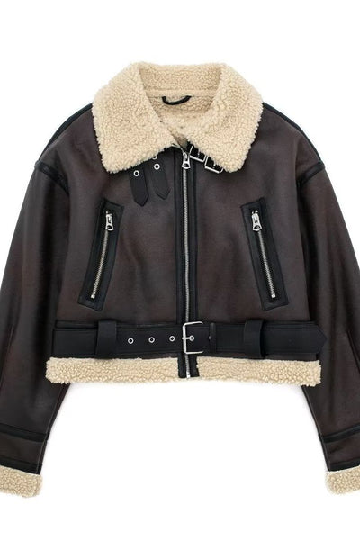 Molly | Leather Fur Coat